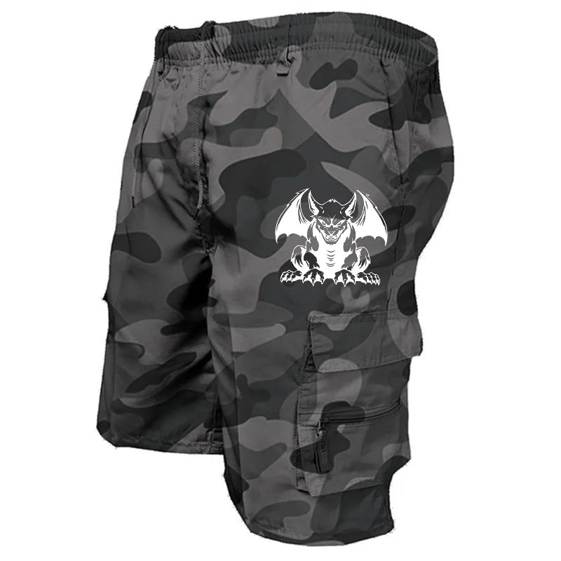 New Fashion Cool Printed Short Pants Summer Men's Cargo Shorts Casual Loose Drawstring Shorts S-3XL