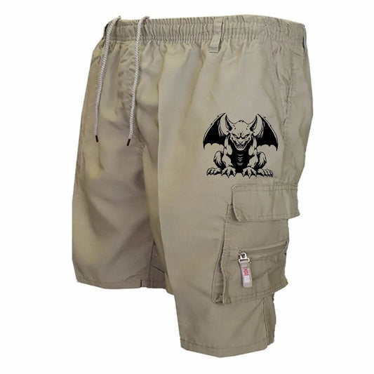 New Fashion Cool Printed Short Pants Summer Men's Cargo Shorts Casual Loose Drawstring Shorts S-3XL