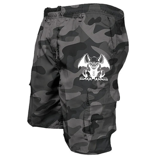 New Fashion Cool Printed Short Pants Summer Men's Cargo Shorts Casual Loose Drawstring Shorts S-3XL
