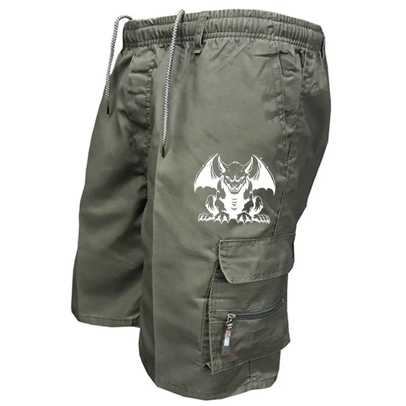 New Fashion Cool Printed Short Pants Summer Men's Cargo Shorts Casual Loose Drawstring Shorts S-3XL