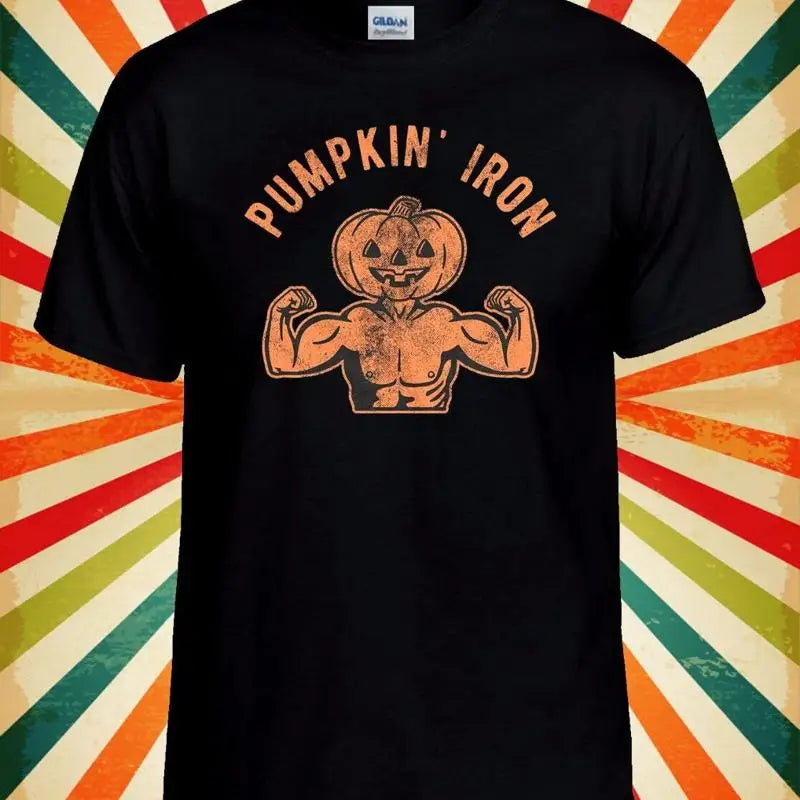 Pumpkin Iron Muscle Gym Halloween Men Women Unisex Baseball T Shirt Top 2879
