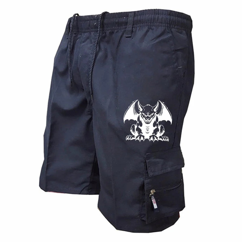 New Fashion Cool Printed Short Pants Summer Men's Cargo Shorts Casual Loose Drawstring Shorts S-3XL