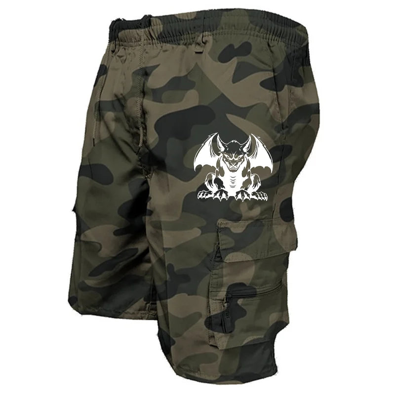New Fashion Cool Printed Short Pants Summer Men's Cargo Shorts Casual Loose Drawstring Shorts S-3XL