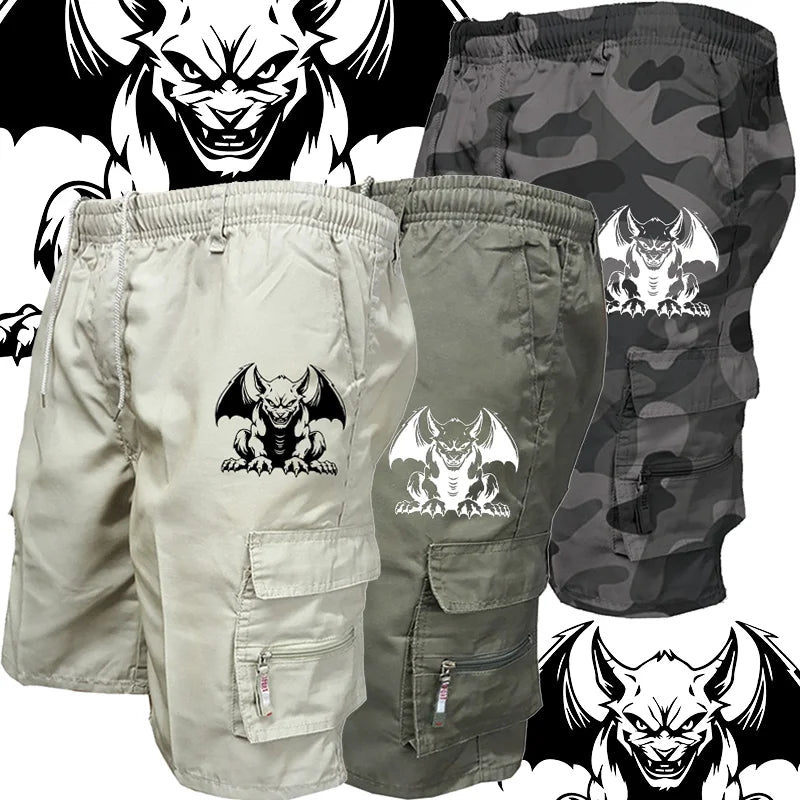 New Fashion Cool Printed Short Pants Summer Men's Cargo Shorts Casual Loose Drawstring Shorts S-3XL