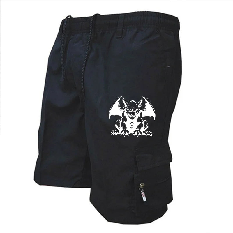 New Fashion Cool Printed Short Pants Summer Men's Cargo Shorts Casual Loose Drawstring Shorts S-3XL